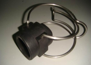 hose quick connector with double clamp