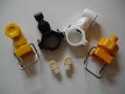 plastic water spray nozzle with split eyelet connector